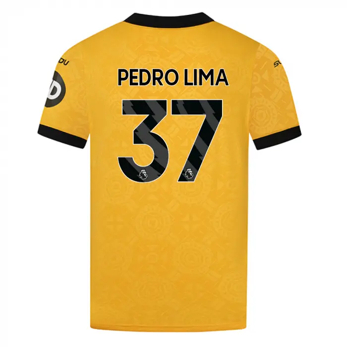 Wolves Kits Shop | Official 2025-26 Wolves Home Shirt – Adult PEDRO LIMA 37 Wolverhampton Wanderers Apparel